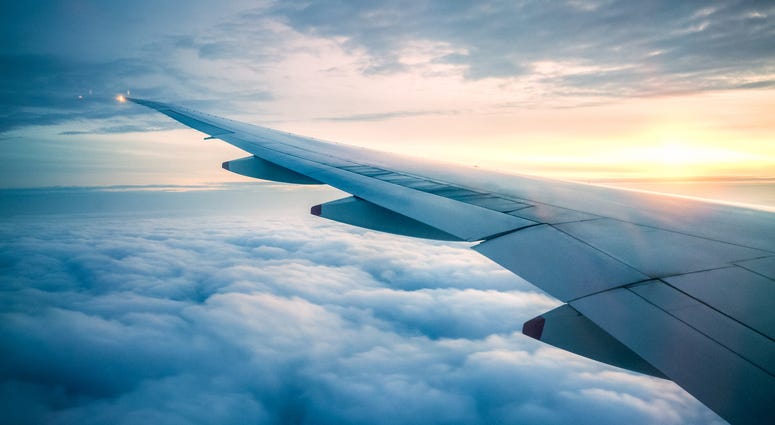 airplane above clouds