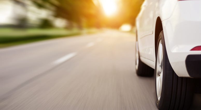 car driving on road