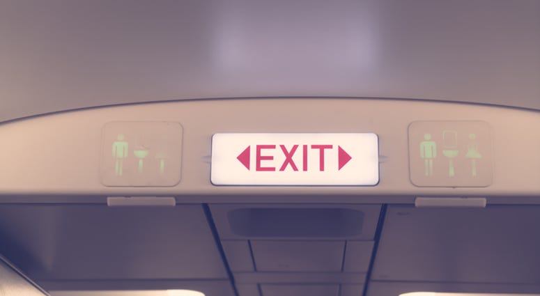 emergency exit on plane