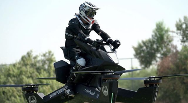 Dubai Police will soon have officers fighting crime aboard hoverbikes. Dubai Police will soon have officers fighting crime aboard hoverbikes.
