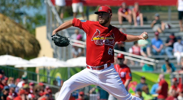 St. Louis Cardinals starting pitcher Austin Gomber St. Louis Cardinals starting pitcher Austin Gomber