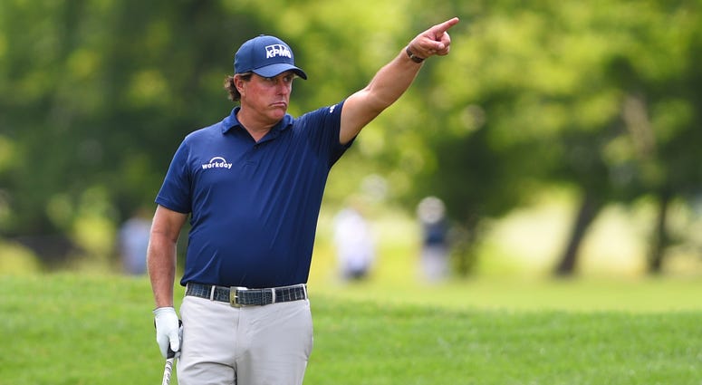 Phil Mickelson on the 16th hole Phil Mickelson on the 16th hole