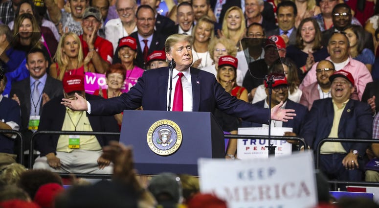 President Donald Trump supporters show up for the President Donald J. Trump s Make America Great Again Rally at the Florida State Fair Grounds Expo Hall.
