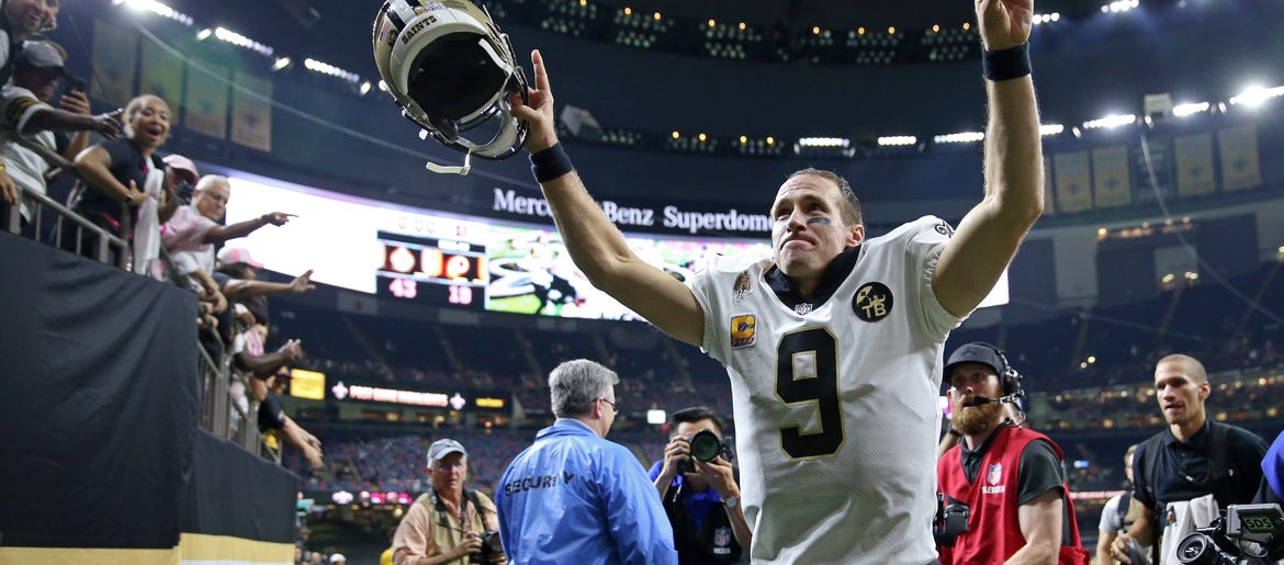 Drew Brees Breaks NFL Record for Career Passing Yards ...
