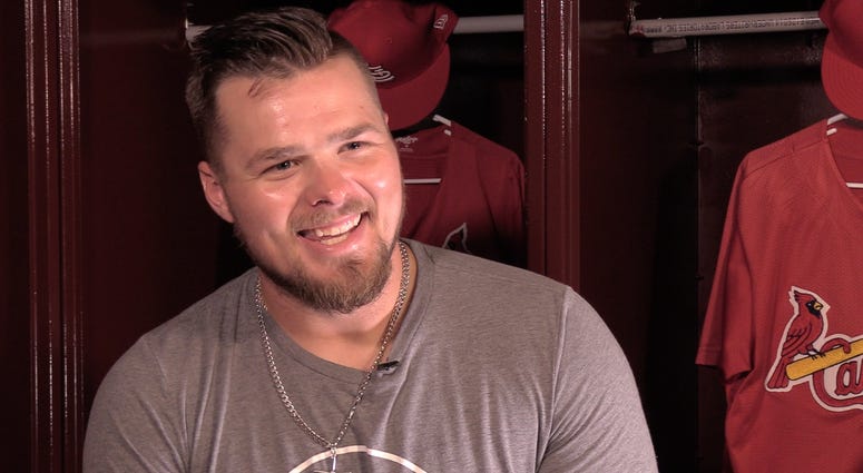 Luke Voit of the St. Louis Cardinals. Luke Voit of the St. Louis Cardinals.