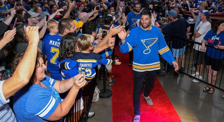 St. Louis Blues forward Pat Maroon. St. Louis Blues forward Pat Maroon.