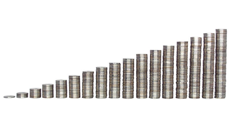 Rising wages shown in a graph