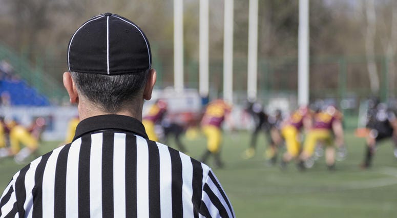 Football referee. Football referee.