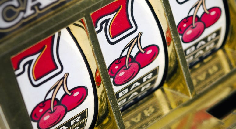 casino, slot machine Slot machine 777 close up