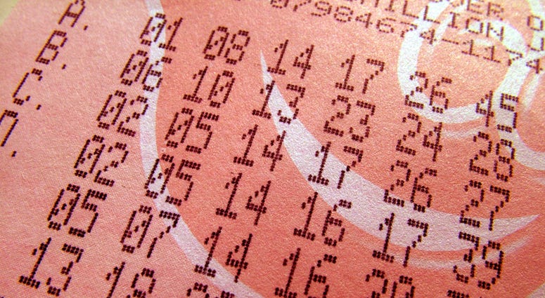 A photo of a lottery ticket