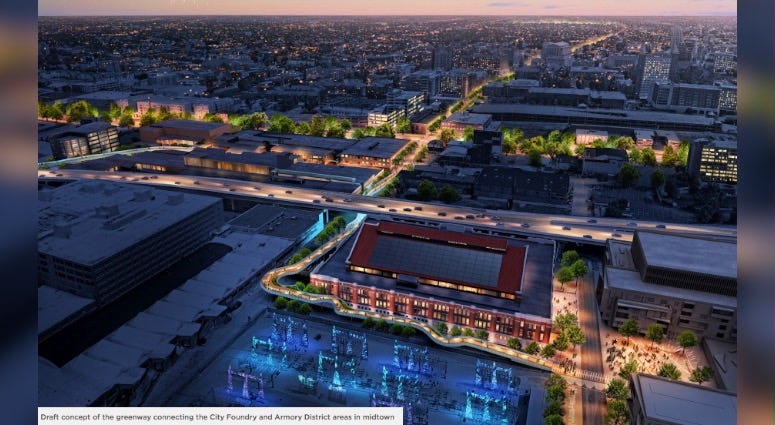 Chouteau Greenway rendering