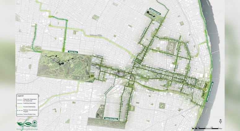 Chouteau Greenway rendering