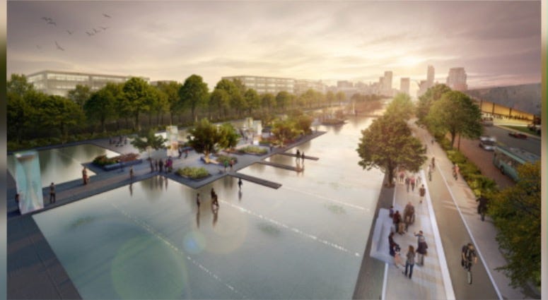 Chouteau Greenway rendering