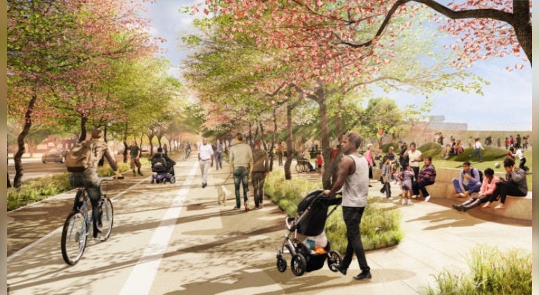 Chouteau Greenway rendering