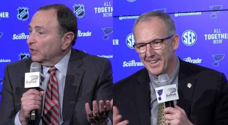 NHL commissioner Gary Bettman, SEC commissioner Greg Sankey NHL commissioner Gary Bettman, SEC commissioner Greg Sankey