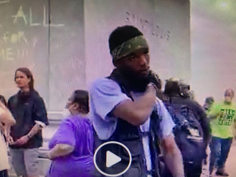 Suspect in attack at King Louis IX statue.