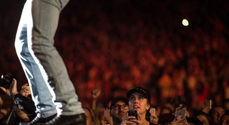 luke bryan concert June 23, 2017; Hershey, PA, USA; Luke Bryan performs on the Luke Bryan's Huntin', Fishin', and Lovin' Every Day tour at Hersheypark Stadium. Mandatory Credit: Jeremy Long/Lebanon Daily News via USA TODAY NETWORK