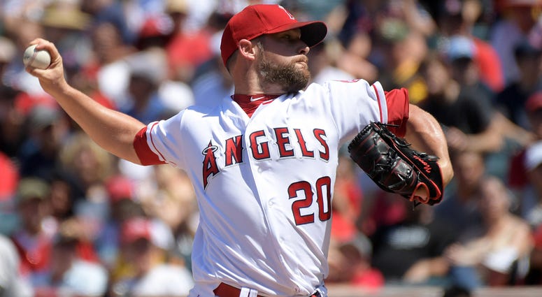 Los Angeles Angels pitcher Bud Norris Los Angeles Angels pitcher Bud Norris