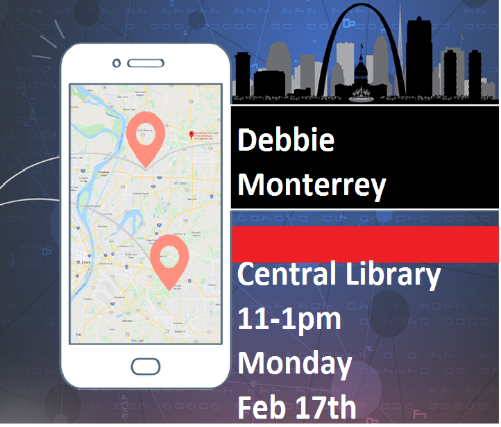 Monday February 17th 11-1 Debbie monterrey library details