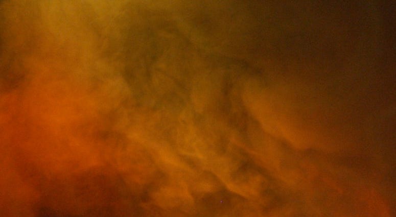 fire, cloud of smoke