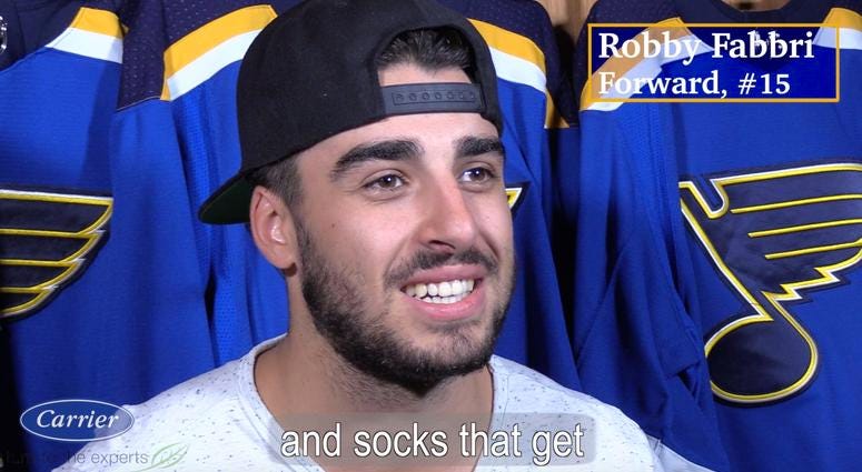 St. Louis Blues forward Robby Fabbri St. Louis Blues forward Robby Fabbri