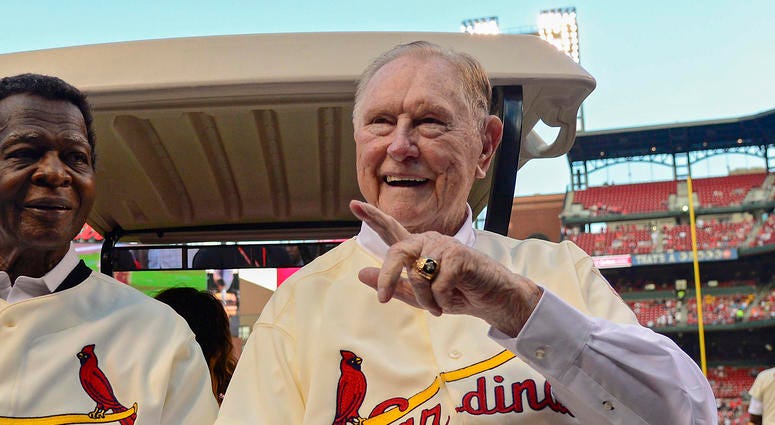 St. Louis Cardinals hall of famer Lou Brock and former manager Red Schoendienst St. Louis Cardinals hall of famer Lou Brock and former manager Red Schoendienst