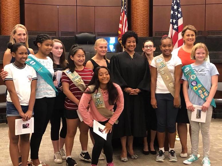 Our St. Margaret's Girl Scout Troop with Judge Noelle Collins Our St. Margaret's Girl Scout Troop with Judge Noelle Collins