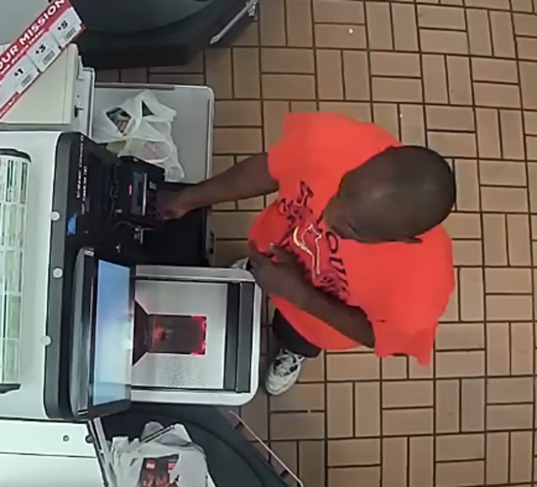 Surveillance Suspect CWE A surveillance image of a man police believe is behind three robberies in St. Louis from June 12 to June 17, 2018.