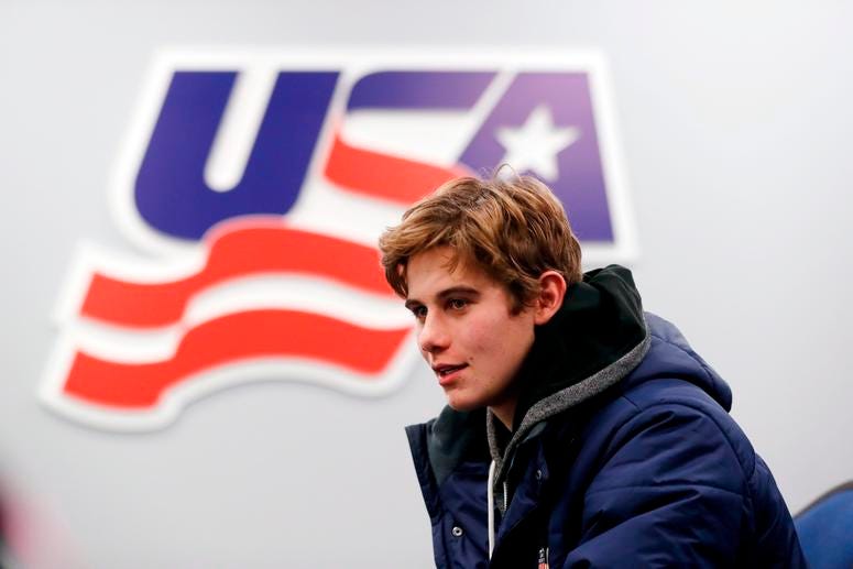 ack Hughes, expected to be a top pick in the next NHL hockey draft