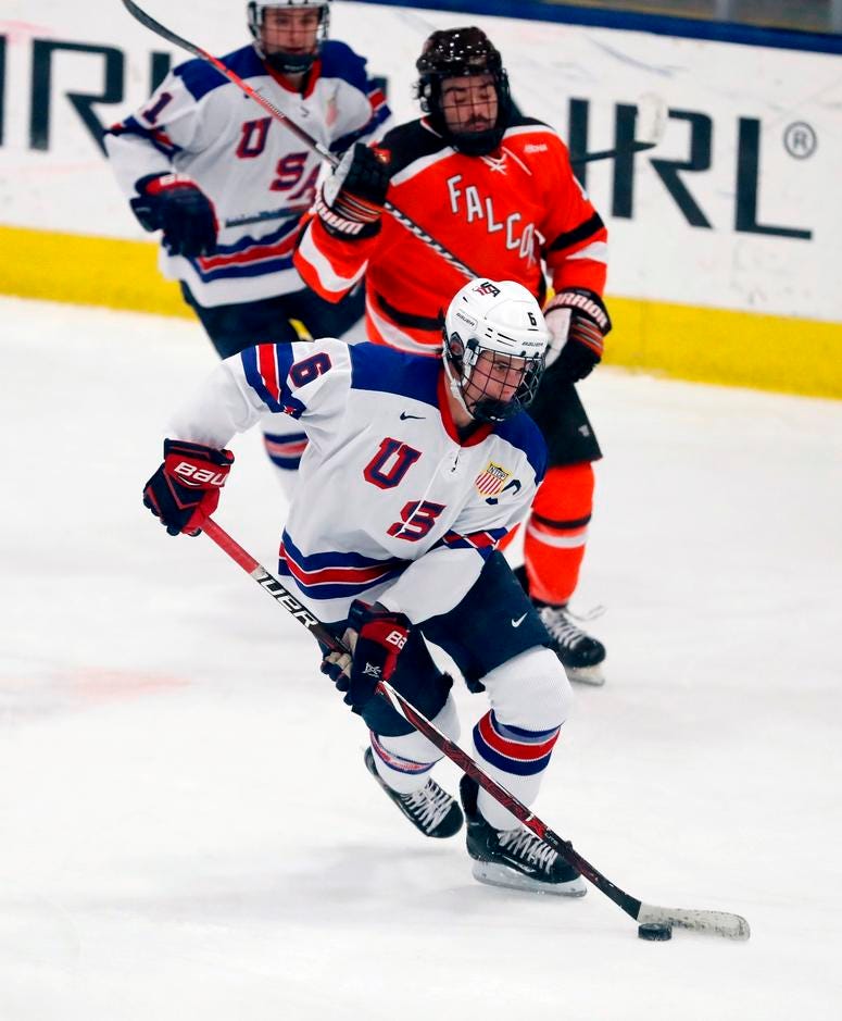 ack Hughes, expected to be a top pick in the next NHL hockey draft
