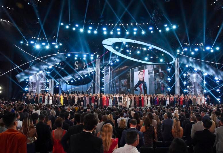 Recipients of the Arthur Ashe Award for Courage appear at the ESPY Awards, at Microsoft Theater on Wednesday, July 18, 2018, in Los Angeles Recipients of the Arthur Ashe Award for Courage appear at the ESPY Awards, at Microsoft Theater on Wednesday, July 18, 2018, in Los Angeles