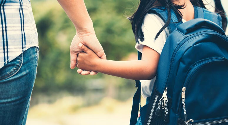 going to school