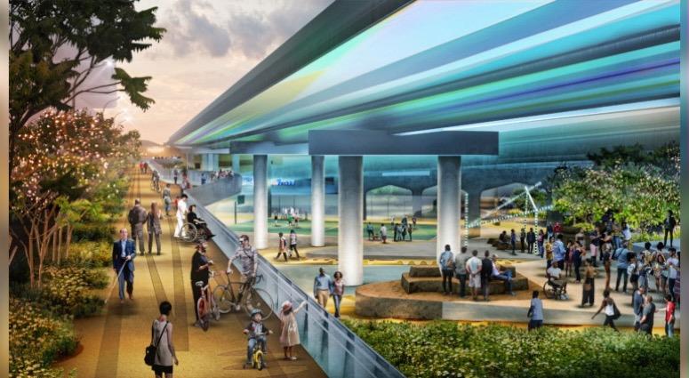 Chouteau Greenway rendering