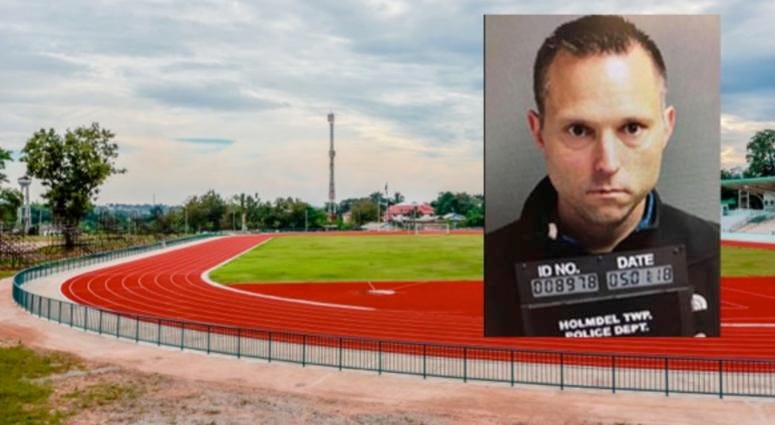 Thomas Tramaglini, 42, of Aberdeen, New Jersey, is charged with defecating in public, lewdness and littering. Thomas Tramaglini, 42, of Aberdeen, New Jersey, is charged with defecating in public, lewdness and littering.