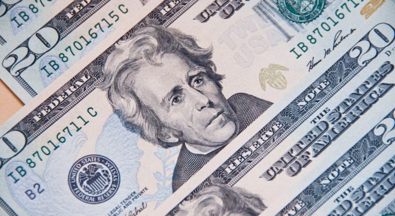 Andrew Jackson $20 dollar bill