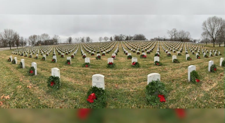 wreaths Jefferson Barracks cemetery