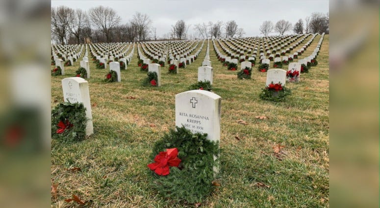 wreaths Jefferson Barracks cemetery