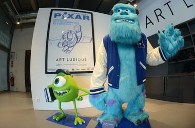Todos Los Personajes de Pixar En Dallas Characters Sulli and Bob from the film "Monsters and Cie" sit on display at 'Pixar, 25 years of Animation' exhibition on November 14, 2013 in Paris, France. The Art Ludique Museum will open its doors on November 16 with the Pixar exhibition.
