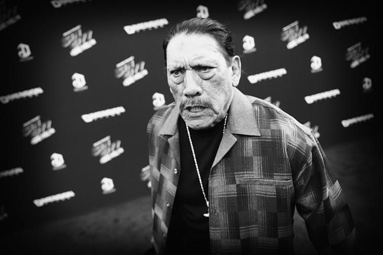 Danny Trejo Salva Bebé Atrapado En Auto Volteado Image processed using digital filters) Actor Danny Trejo attends the premiere of "Sin City: A Dame To Kill For" at TCL Chinese Theatre on August 19, 2014 in Hollywood, California.