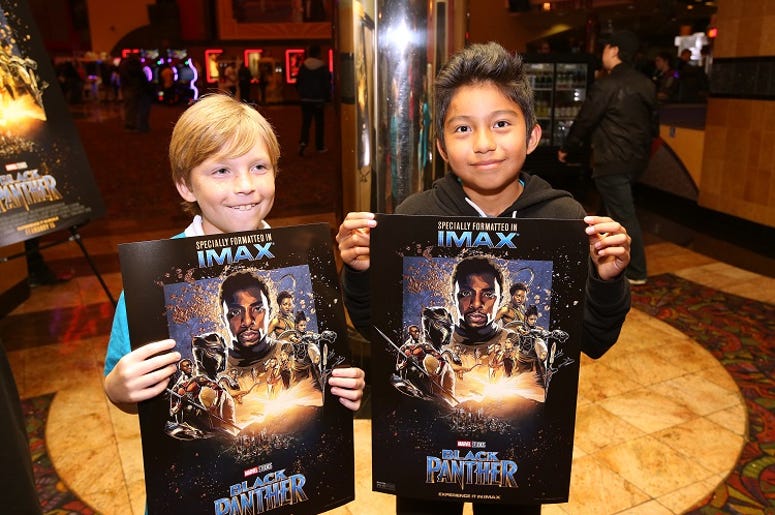 Noches De Cine Gratuito En El Centro De Fort Worth Boys & Girls Club Long Beach members received the celebrity treatment with concessions and more during an advance IMAX screening of 'Black Panther' on February 15, 2018 in Long Beach, California. Hosted by IMAX, Regal Entertainment Group, Walt Disney Pict