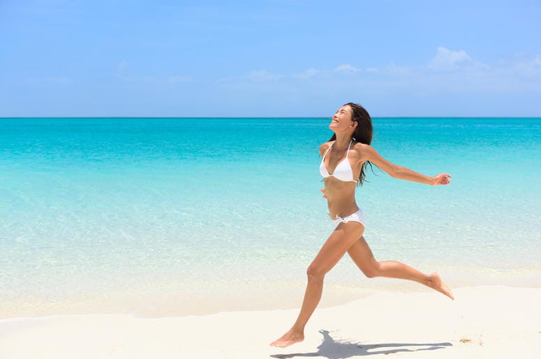 Correr en la playa Correr en la playa