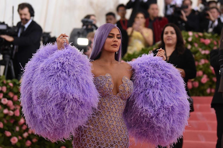 Kylie Jenner in extravagant dress