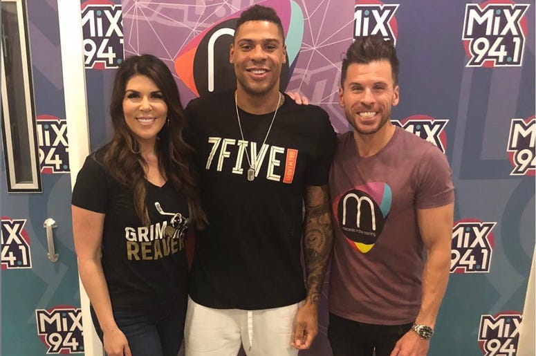 Vegas Golden Knight Ryan Reaves talks to Mercedes and JC Ryan Reaves visits Mercedes in the Morning