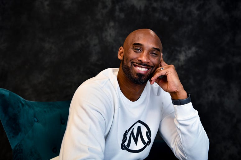 Kobe Bryant poses for a portrait inside of his office in Costa Mesa, California. Bryant, one of the greatest NBA players in history, is building an impressive resume in his post-basketball career,