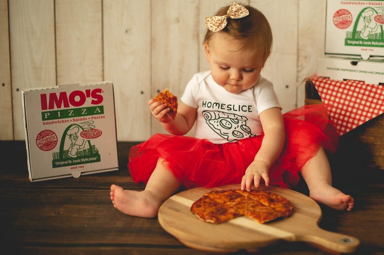 Imo's baby smash pizza