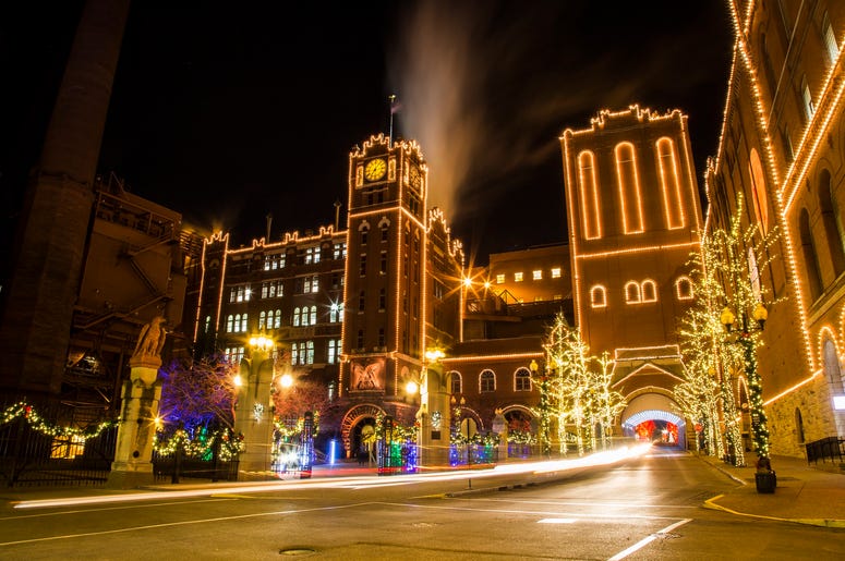Anheuser-Busch Brewery Lights in St. Louis. Anheuser-Busch Brewery Lights in St. Louis.