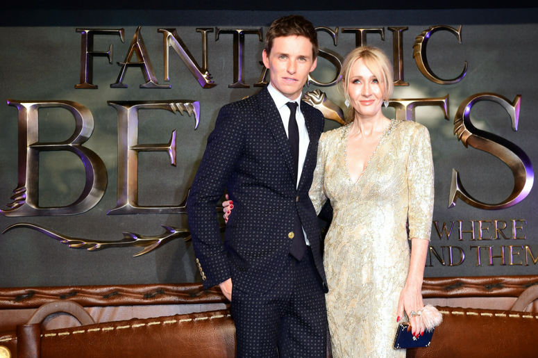 Eddie Redmayne and J. K. Rowling attending the Fantastic Beasts Premiere Eddie Redmayne and J. K. Rowling attending the Fantastic Beasts Premiere