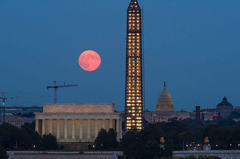 Harvest moon above DC