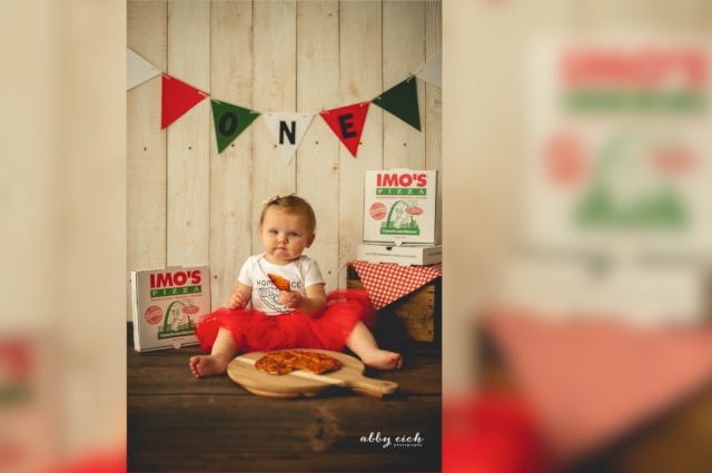 Imo's baby smash pizza