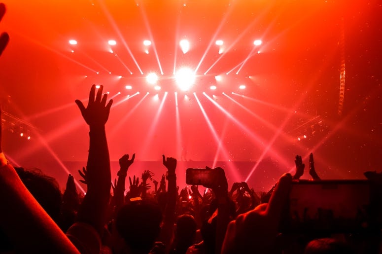 hands up at concert